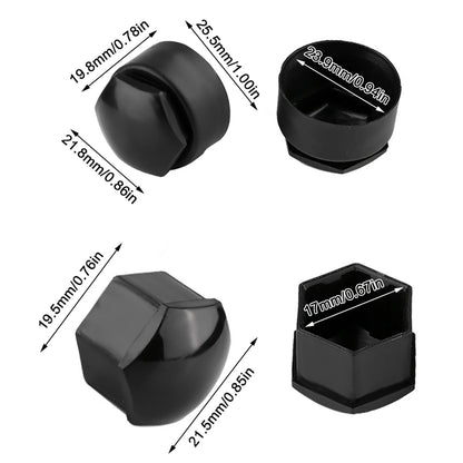 16pcs 17mm Nut Car Wheel Auto Hub Screw Protection Antitheft Cover Cap