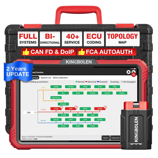【 2 Year Free Update】KINGBOLEN K10 PRO ELITE OBD2 Scanner ECU Coding 40+ Service CANFD FCA All System Diagnostic Tool Active T