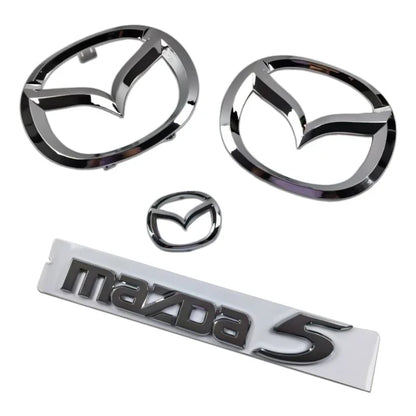 Plastic Car Front Trunk Emblem for Mazda 5 Logo Steering Wheel Badge 3D Body Replaced Sticker Rear Tail Refitting Decoration