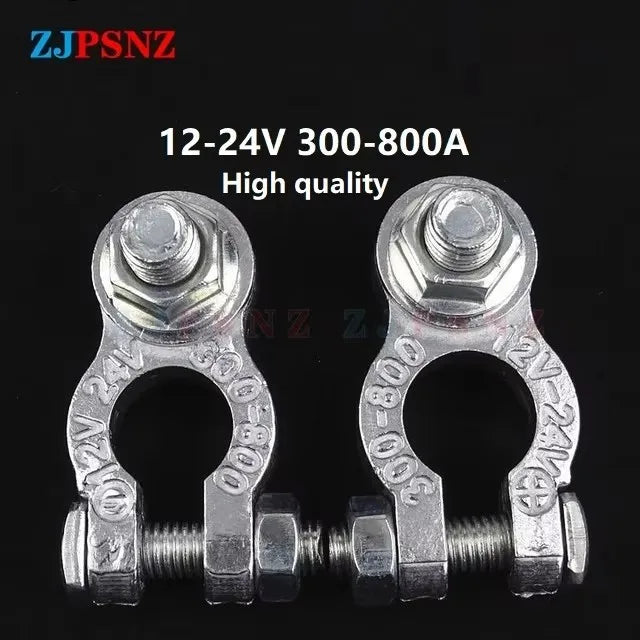 Car Battery Terminal Top Quick Post Terminals Wire Cable Clamp Terminal Positive Negative Electric Automotive Connector 12V 24V