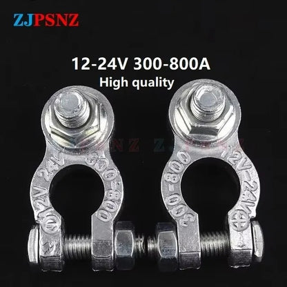 Car Battery Terminal Top Quick Post Terminals Wire Cable Clamp Terminal Positive Negative Electric Automotive Connector 12V 24V