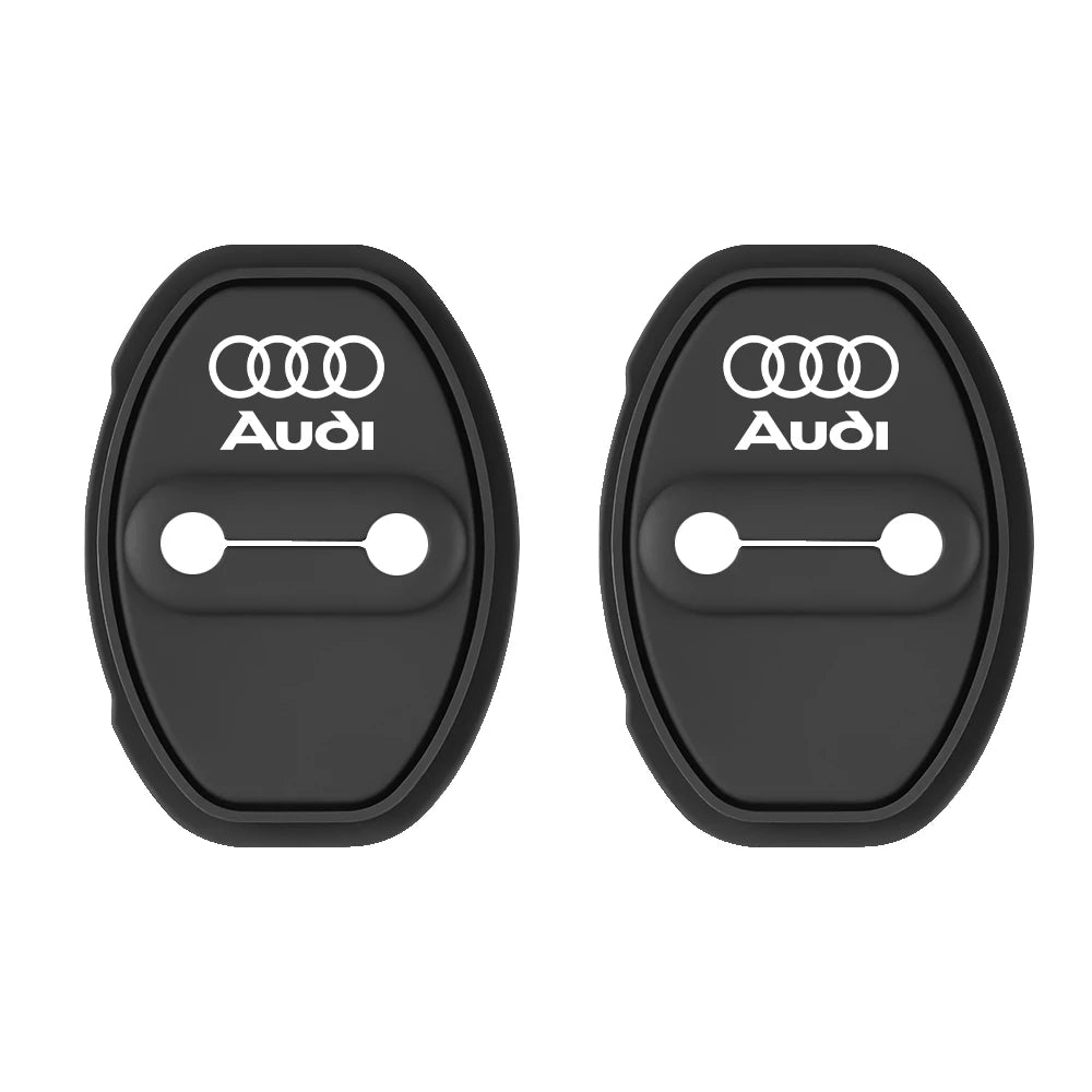 2/4PCS Silicone Car Door Lock Cover Door Stopper Protector For Audi SLINE A4 B8 B6 B9 B7 A3 8P 8V 8L A6 C7 C6 C5 Q5 A5 Q7 A1 Q3
