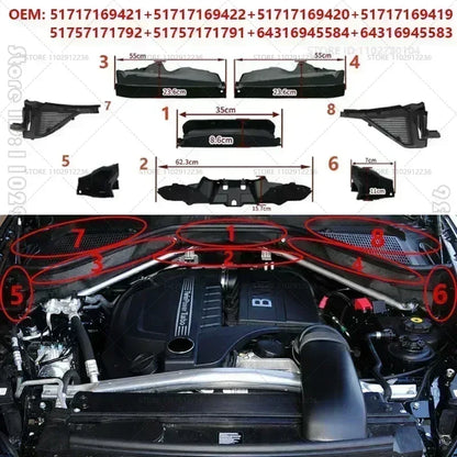 For 2007-2014 BMW X5 X6 E70 E71 Partition Panel Engine Compartment 51717169421 51717169422 51717169419 51757171791 64316945583