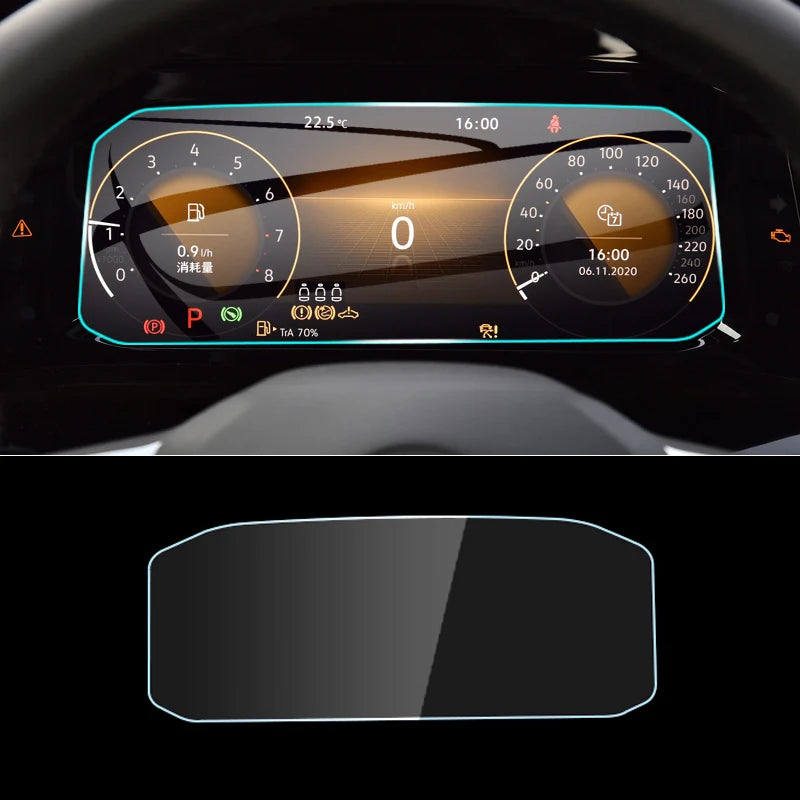 For Volkswagen VW Golf 8 MK8 2020 2021 2022 2023 GTI R R-line Tempered Glass Car Navigation Screen Protector Film Accessories