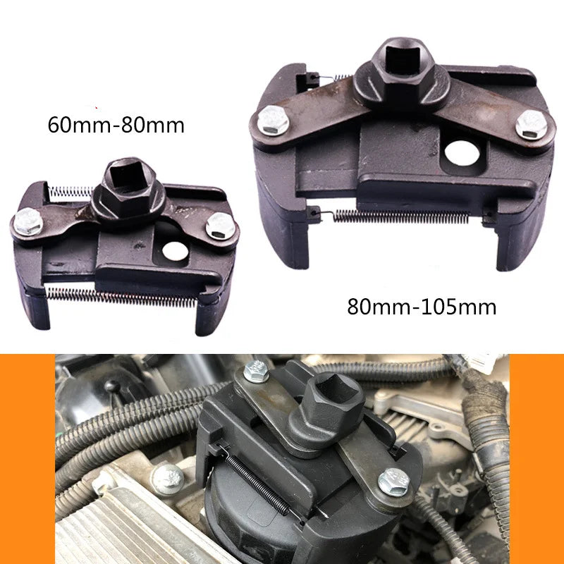 Universal Adjustable New Two-Jaws Oil Filter Wrench Filter 60-80mm Filter Wrenches Remover Steel Fuel Cast Two-Claw P2D7