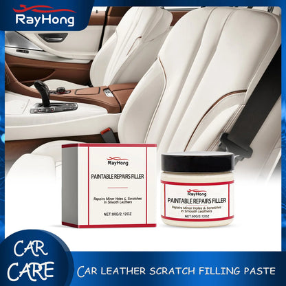 Rayhong 60ml Leather Filling Paste for Car Seat Scratch Repair, Sofa Leather Damage Refurbishment Repair Paste