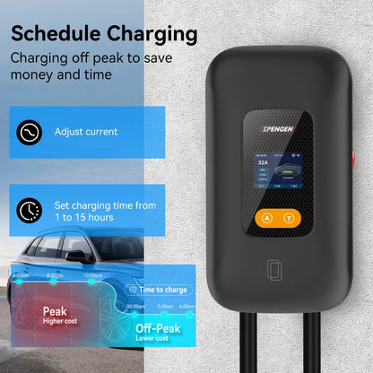 IPENGEN Type2 1 / 3Phase EV Wallbox 7.6KW / 22KW With WIFI APP Control EV Wallbox 11KW EV Wallbox Charging Station Electric Car