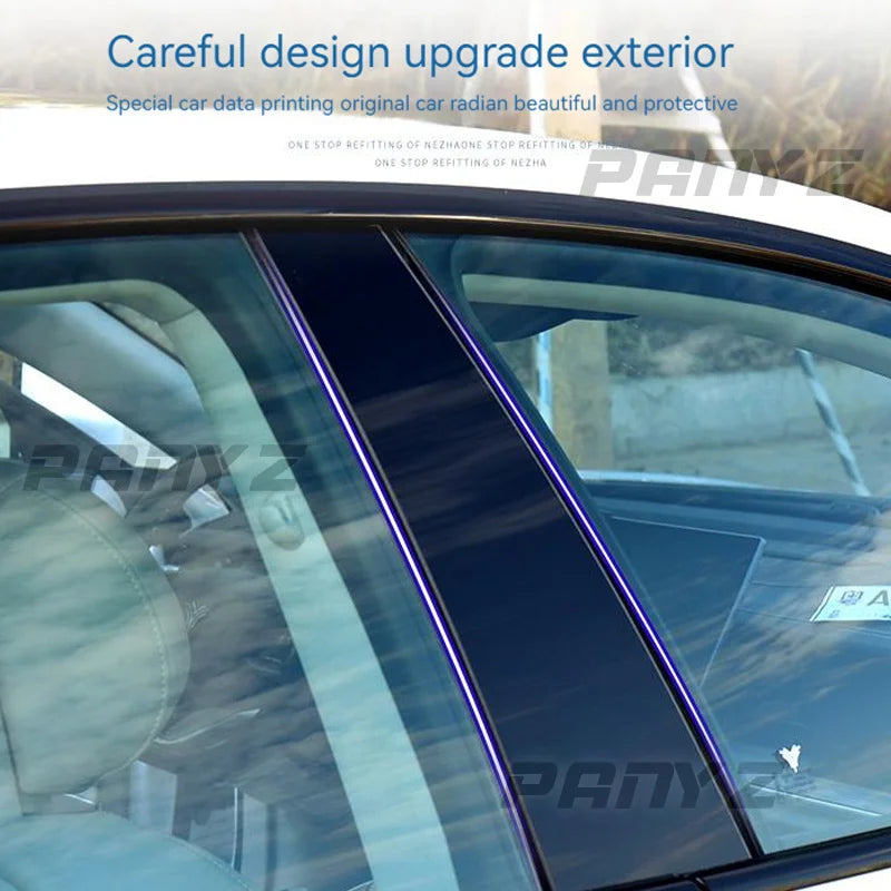 10Pcs Car Pillar Posts Door Window Trim Decal Cover for Mazda 3 Axela 2014 2015 2016 2017 2018 Exterior Parts BC Column Sticker
