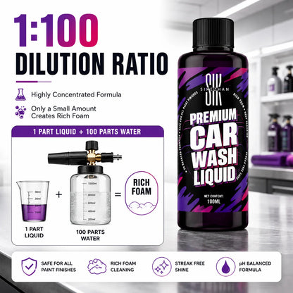 100ml Pink Foaming Extreme Bodywash & Wax Foaming Car Wash Soap, (Works with Foam Cannons/Guns or Bucket Washes) for Cars