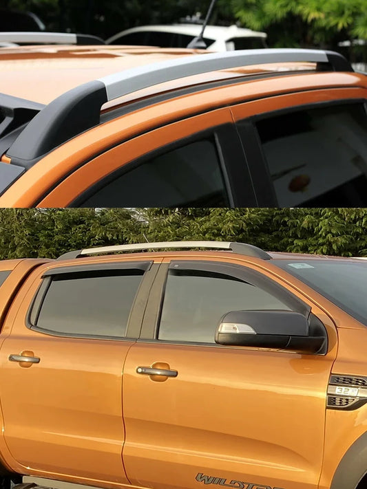 Top Roof Rack Crossbar For Ford Ranger Wildtrack XL XLS XLT T6 T7 T8 2012-2022 Roof Rail Baggage Luggage Carrier Aliuminum