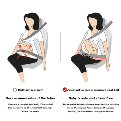 Vtear Universal Car Safety Belts Protection Interior For Pregnant Women Driving Anti-Collision Decoration Modified Accessories