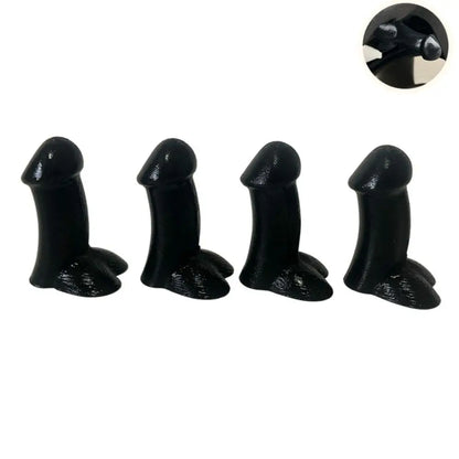 4 Pcs Funny Valve Stem Caps Dust-Proof Valve Caps Funny Prank-Gag Novelty Spoof Tire Caps for Vehicles and Motorcycles