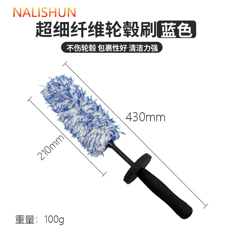 Microfiber Wheel Brush For A Particularly Gentle Cleaning Up To The Wheel Deep Bed, Long Car Wheel Cleaning Brush