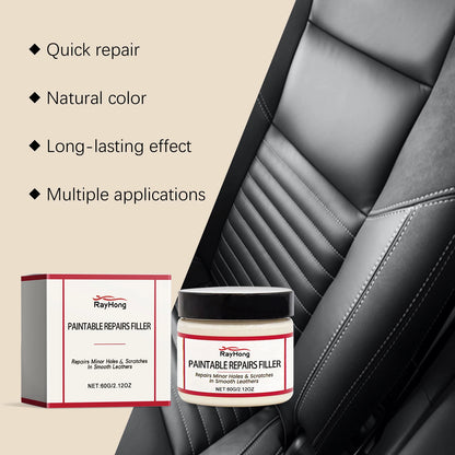 Rayhong 60ml Leather Filling Paste for Car Seat Scratch Repair, Sofa Leather Damage Refurbishment Repair Paste