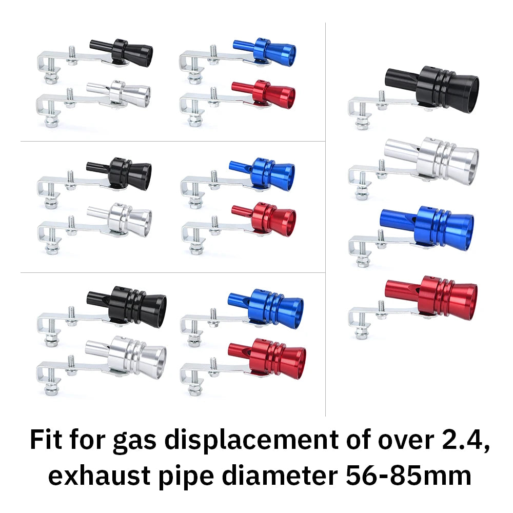 S/M/L/XL Vehicle Refit Device Exhaust Pipe Turbo Sound Whistle Car Turbmuffler Universal Sound Simulator Car Turbo Sound Whistle