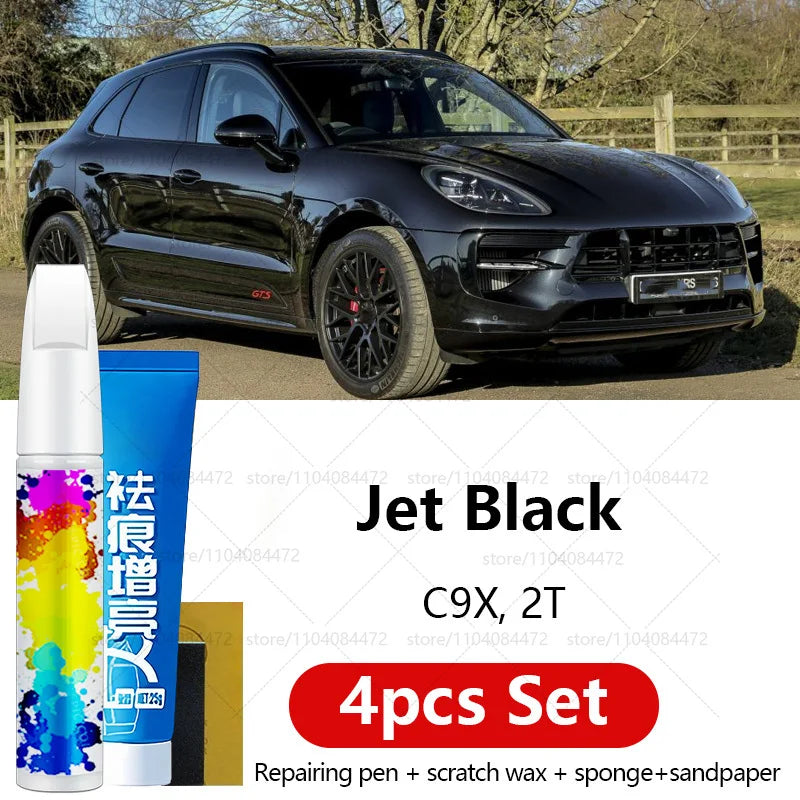 Car Paint Repair Pen For 2014-2025 Porsche Macan Paint Scratch Repair Accessories 4PCS White S9R Chalk M9A Blue MD5 Green M6C
