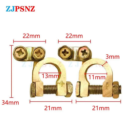 Car Battery Terminal Top Quick Post Terminals Wire Cable Clamp Terminal Positive Negative Electric Automotive Connector 12V 24V