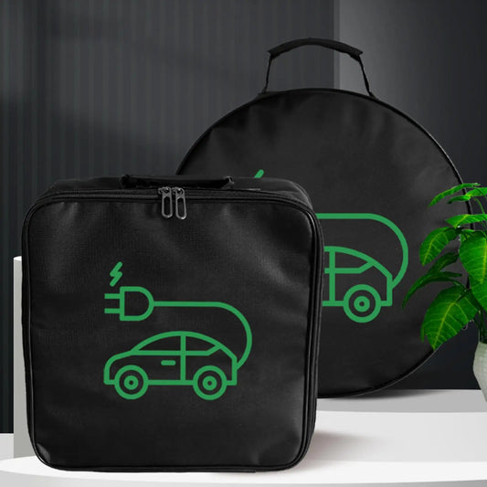 Electric Car Charger Cable Bag Waterproof EV Charger Cable Handled Bag EV Extension Cords Adapters Container Car Trunk Organizer