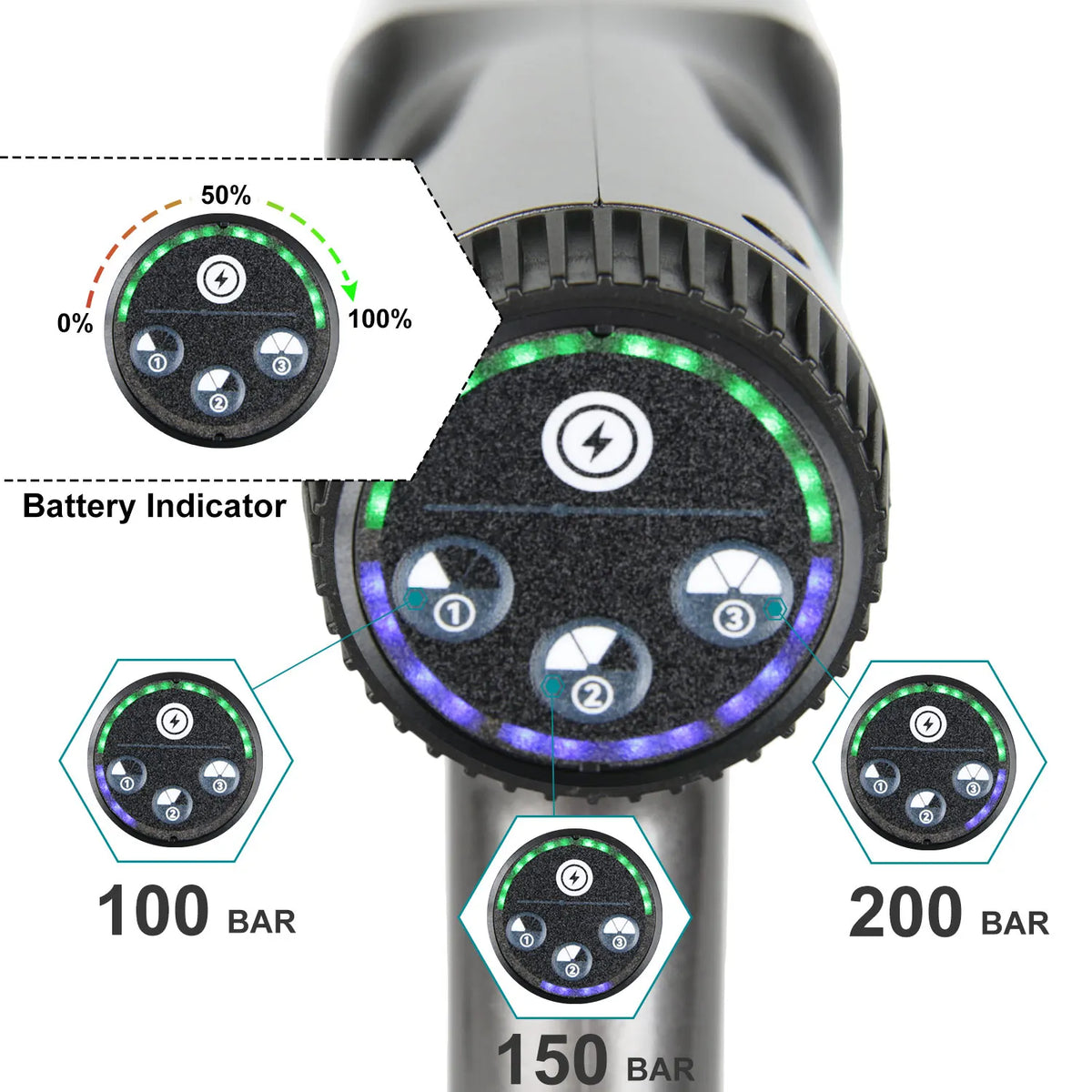 Brushless High Pressure Washer Gun 200Bar 6 in 1 Car Washing Water Spray Attachment For Makita 21V Battery Garden Hose