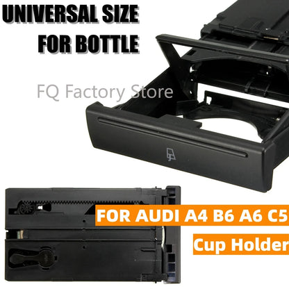 4B0862534D For Audi A4B6 A6C5 1998-2004 Stretch Fold Cup Holder Car Drank Holder Sliding Type Bracket Car Water Beverage Holder