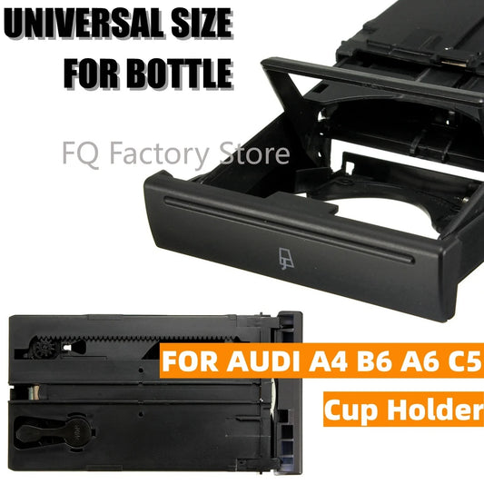 4B0862534D For Audi A4B6 A6C5 1998-2004 Stretch Fold Cup Holder Car Drank Holder Sliding Type Bracket Car Water Beverage Holder