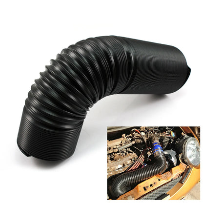63mm 76mm Car Cold Air Intake Tube 2.5inch 3inch Black Universal Flexible Air Inlet Pipe System Automobile Air Intake Hose