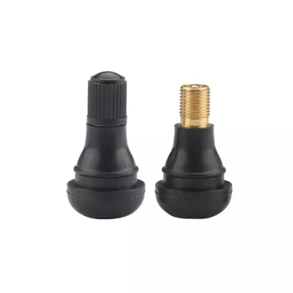 4Pcs Universal TR412 Snap-in Car Tubeless Tyre Valve Stems Rubber Copper Vacuum Tire Air Valve for Auto Motorcycle Moto