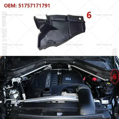 For 2007-2014 BMW X5 X6 E70 E71 Partition Panel Engine Compartment 51717169421 51717169422 51717169419 51757171791 64316945583