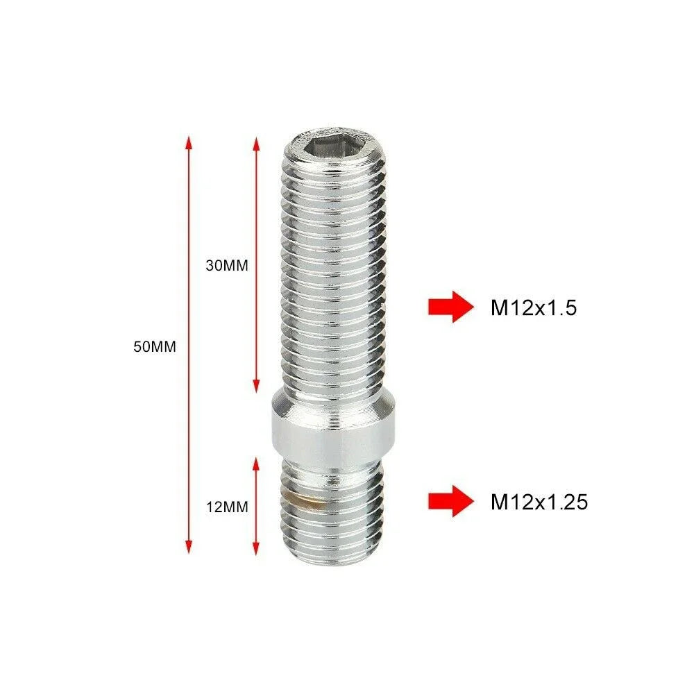 M12x1.25,M12x1.5,M14x1.25,M14x1.5 Extended Wheel Studs Conversion Tall Lug Bolts Screw Adapter Kit High Quality 1 Piece