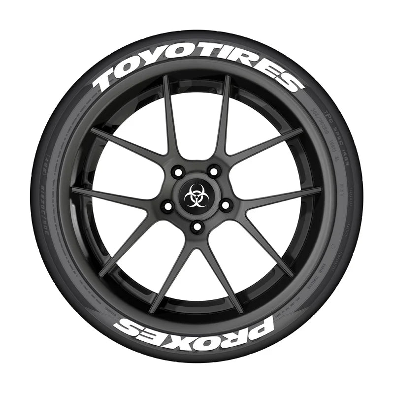 4 Sets For 4 Wheels Letters Tire Car Stickers Waterproof Universal 3D Auto Motorcycle Styling Decor In-One-Piece Sticker No glue