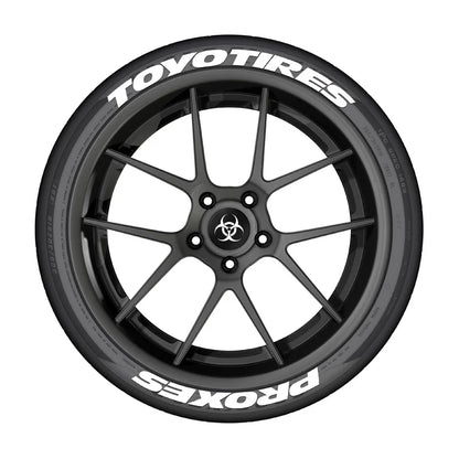 4 Sets For 4 Wheels Letters Tire Car Stickers Waterproof Universal 3D Auto Motorcycle Styling Decor In-One-Piece Sticker No glue