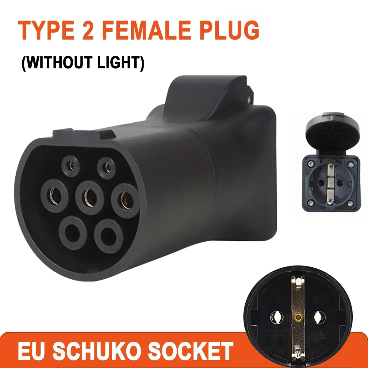 75Ω 470Ω 2KΩ 2.7KΩ V2L Type 2 Female to EU Schuko / Universal Socket EV Car Discharge Converter Adapter New Energy Vehicle Plug