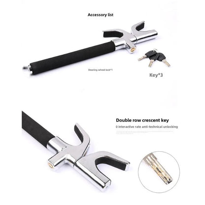 Car Steering Wheel Lock Excellent Anti Theft Ability Adjustable Telescopic Window Breaking Telescopic Lock Self Defense Car