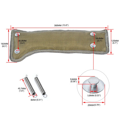 Free Shipping Turbo Heat Shield /Turbocharger Blanket WRAP+SPRING FOR Subaru WRX PQY-2306