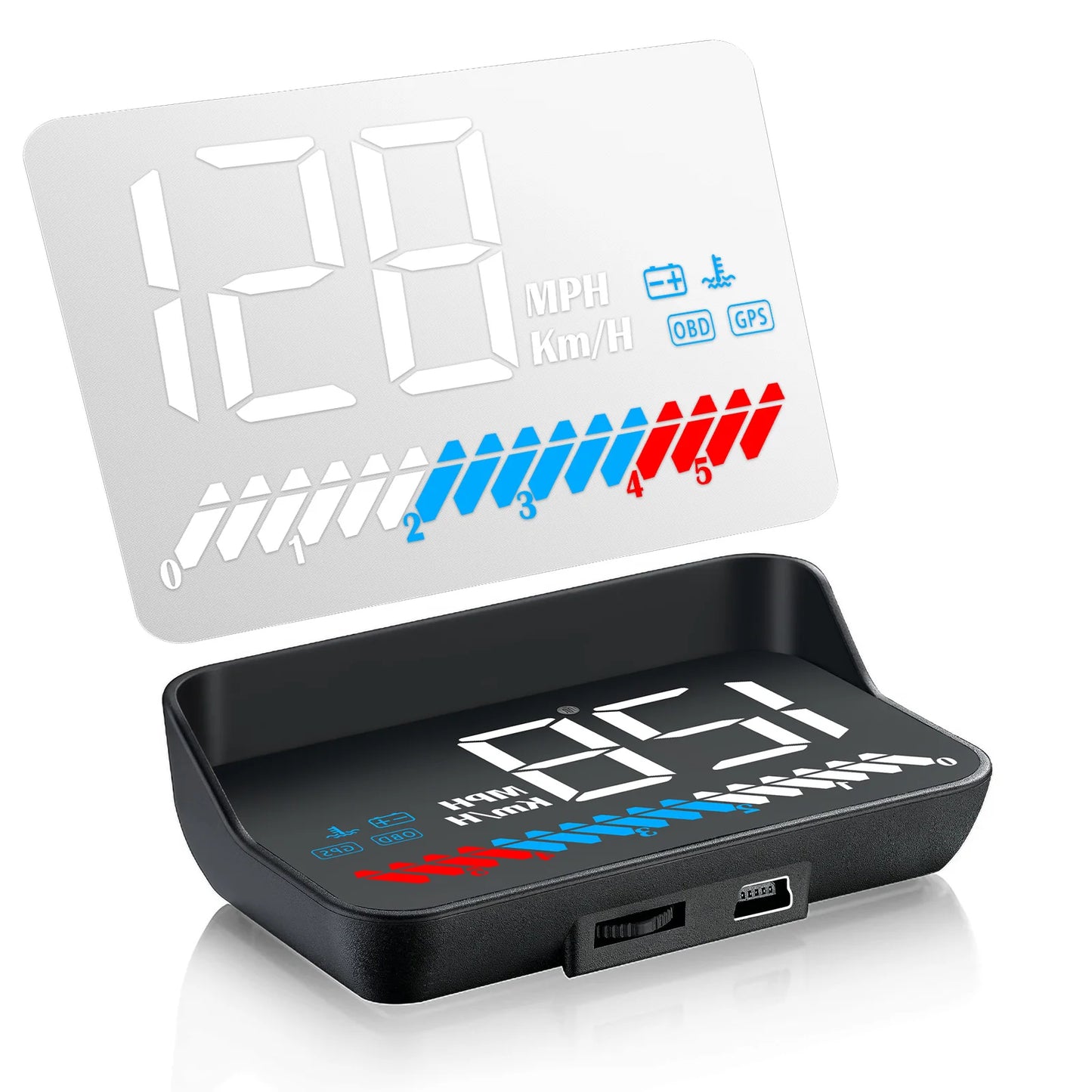 M7 Auto HUD OBD2 GPS Car Head Up Display Speedometer Overspeed Speed Reminder Water Temperature Voltage Fault Fatigue Driving