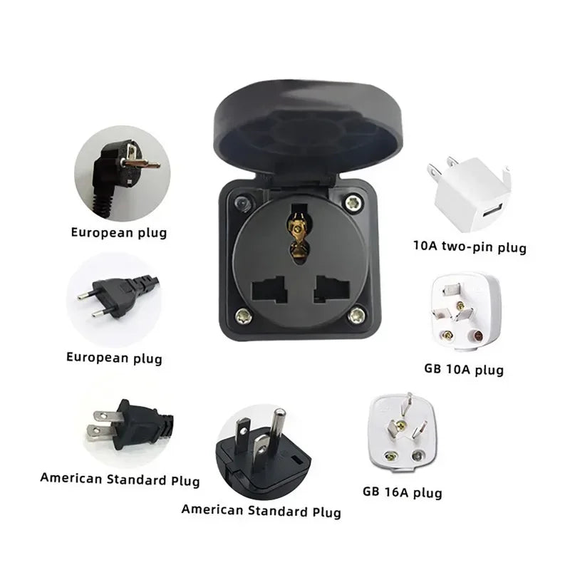 75Ω 470Ω 2KΩ 2.7KΩ V2L Type 2 Female to EU Schuko / Universal Socket EV Car Discharge Converter Adapter New Energy Vehicle Plug