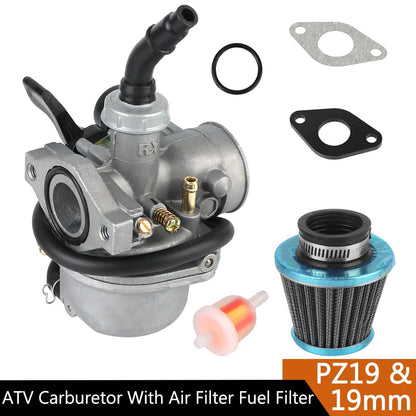 For 50cc 70cc 80cc 90cc 110cc 125cc ATV Dirt Pit Bike with 35mm Air Filter 19mm Carb PZ19 Carburetor Universal Fuel Filter
