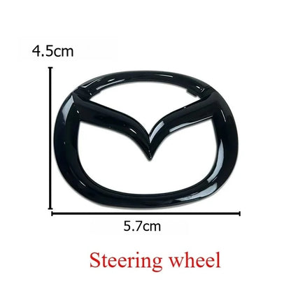 Plastic Car Front Trunk Emblem for Mazda 5 Logo Steering Wheel Badge 3D Body Replaced Sticker Rear Tail Refitting Decoration