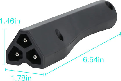 48 Volt Charger Receptacle and Plug for EZGO RXV Golf Cart, 3-Pin Triangle Charger Plug Handle, OEM #604321 611218 611219