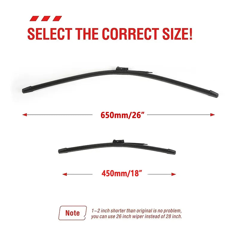 Car Wiper Front & Rear Wiper Blades Set For VW Golf MK 7 2012-2020 2019 2018 2017 2016 Windshield Windscreen 26"18"11"