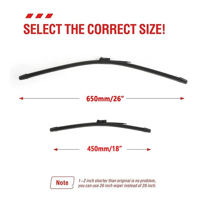 Car Wiper Front & Rear Wiper Blades Set For VW Golf MK 7 2012-2020 2019 2018 2017 2016 Windshield Windscreen 26"18"11"