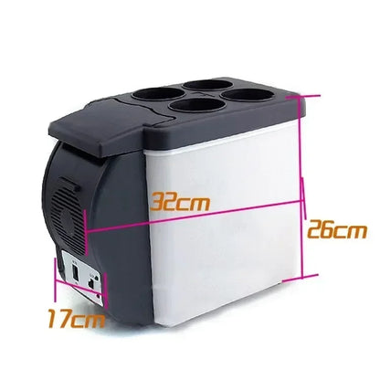 NEW 6L Portable Compact Mini Fridge 12V Car Refrigerator Freezer for Camping Traveling Electric Cool Box Summer Outdoor Fridge