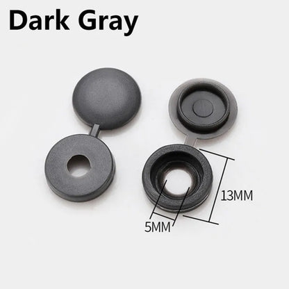 Screw Cover Cap White Black Grey Plastic One-piece Screw Cap Cover Nail Nuts Bolts Decorative Cover Screw Folding Ugly Covers