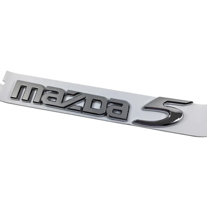 Plastic Car Front Trunk Emblem for Mazda 5 Logo Steering Wheel Badge 3D Body Replaced Sticker Rear Tail Refitting Decoration