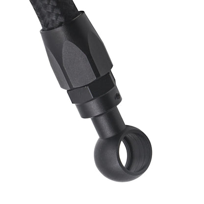 Black Braided Fuel Line Hose with 6AN Tube Adapter Fitting for Honda Civic EK B/D Series 1988-2000