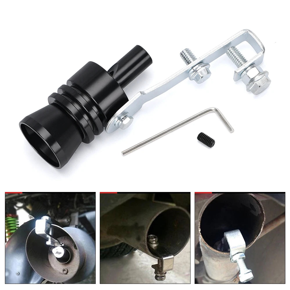 S/M/L/XL Vehicle Refit Device Exhaust Pipe Turbo Sound Whistle Car Turbmuffler Universal Sound Simulator Car Turbo Sound Whistle