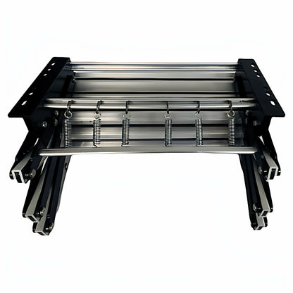 Manual RV Steps, Anodized Aluminum Alloy 3-Step Entry, Widened Pedal Folding Stairs for Caravan, Motorhome and Trailer