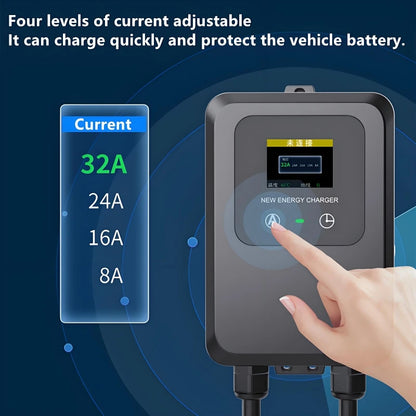 Electric Car Charger 7KW EV Charger Type2 / Type1 / GBT EV Charging Station 32A 1Phase Wallbox Type 2 Type 1 GB/T with Cards
