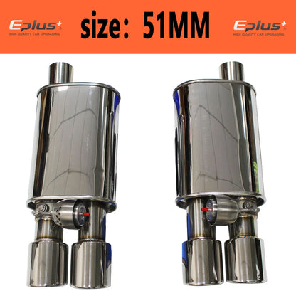 EPLUS 1 Pair Car Exhaust System Vacuum Valve Control Exhaust Pipe Muffler Kit Variable Sound Universal 51 63 76 MM With Nozzle