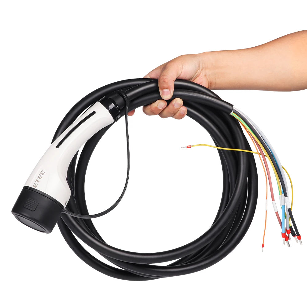 ETEC EV Charger Plug Type2 Cable 16A 32A 8KW 11KW 22KW 1Phase 3Phase Car Charging Station for Electric Car IEC62196-2 EKEP3